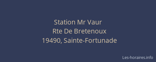 Station Mr Vaur