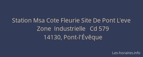 Station Msa Cote Fleurie Site De Pont L'eve