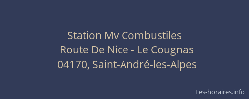 Station Mv Combustiles