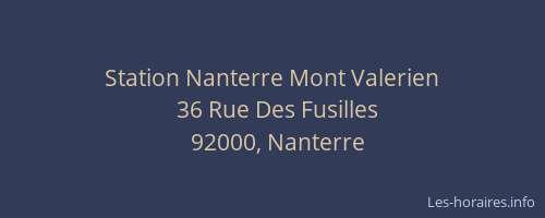 Station Nanterre Mont Valerien