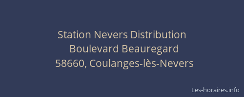 Station Nevers Distribution