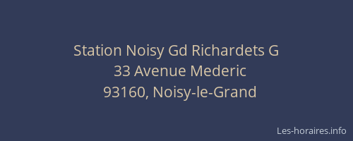 Station Noisy Gd Richardets G