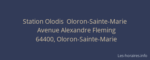Station Olodis  Oloron-Sainte-Marie