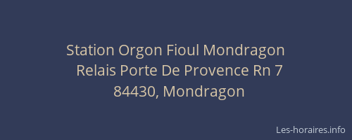 Station Orgon Fioul Mondragon