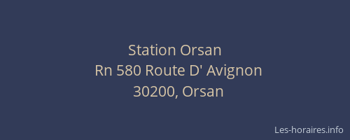 Station Orsan