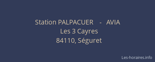 Station PALPACUER    -   AVIA
