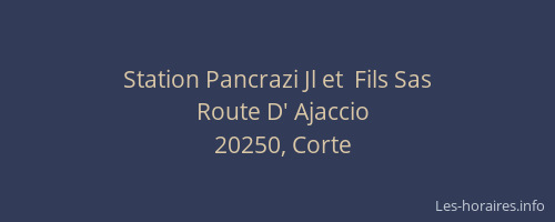 Station Pancrazi Jl et  Fils Sas