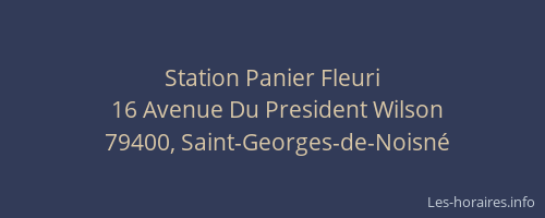 Station Panier Fleuri