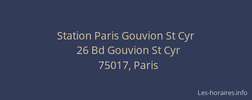 Station Paris Gouvion St Cyr