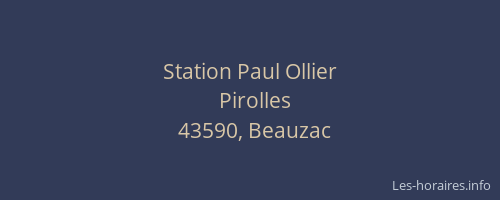 Station Paul Ollier