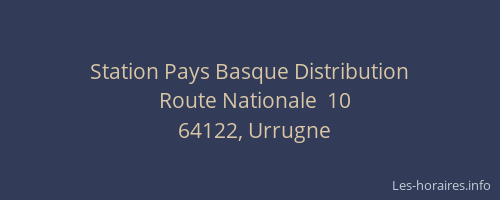 Station Pays Basque Distribution