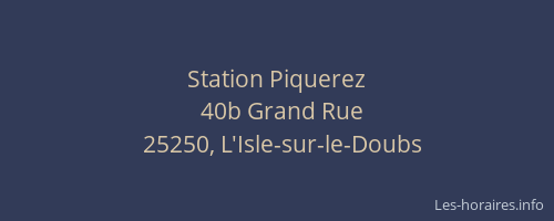 Station Piquerez