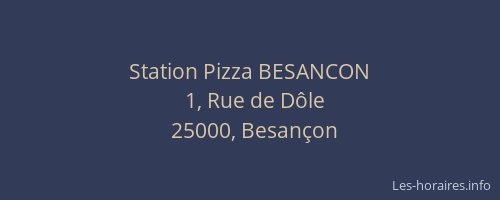 Station Pizza BESANCON