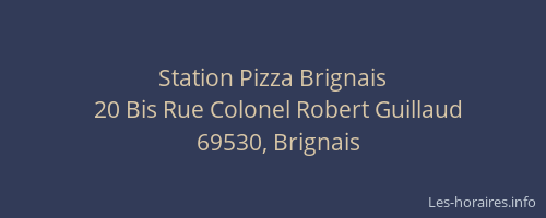 Station Pizza Brignais
