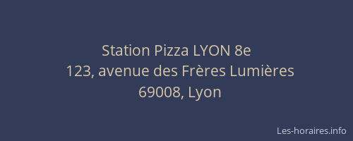 Station Pizza LYON 8e