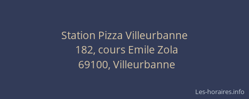 Station Pizza Villeurbanne