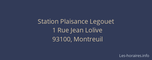 Station Plaisance Legouet