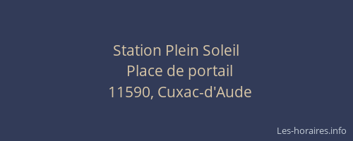 Station Plein Soleil