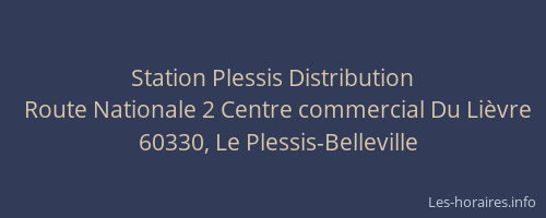 Station Plessis Distribution
