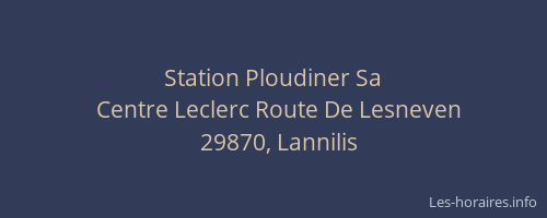 Station Ploudiner Sa