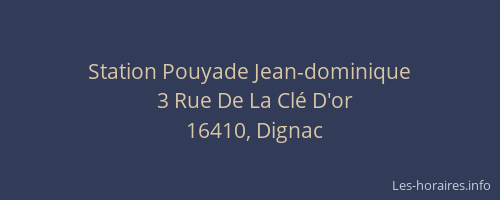 Station Pouyade Jean-dominique