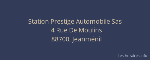 Station Prestige Automobile Sas