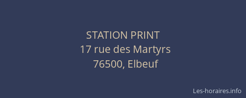 STATION PRINT