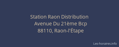 Station Raon Distribution