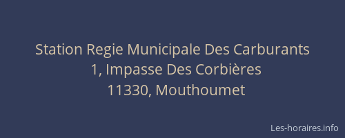Station Regie Municipale Des Carburants