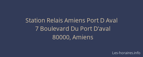 Station Relais Amiens Port D Aval