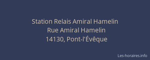 Station Relais Amiral Hamelin