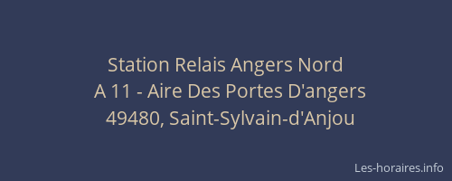 Station Relais Angers Nord