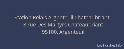 Station Relais Argenteuil Chateaubriant