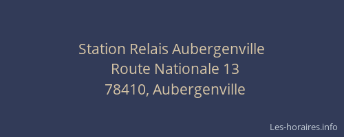 Station Relais Aubergenville