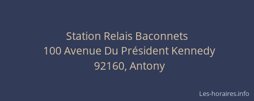 Station Relais Baconnets