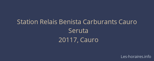 Station Relais Benista Carburants Cauro