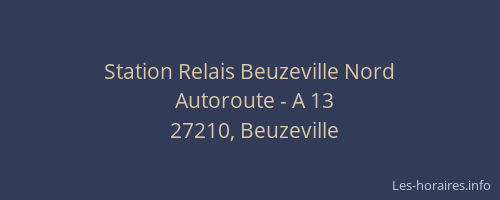 Station Relais Beuzeville Nord
