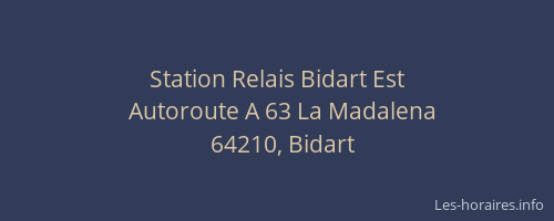 Station Relais Bidart Est