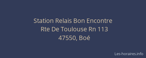 Station Relais Bon Encontre