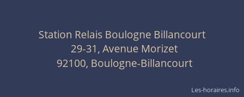 Station Relais Boulogne Billancourt