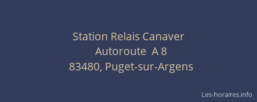 Station Relais Canaver
