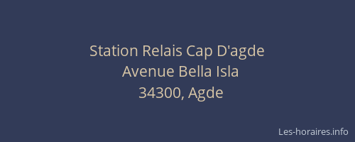 Station Relais Cap D'agde