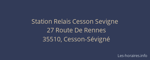 Station Relais Cesson Sevigne