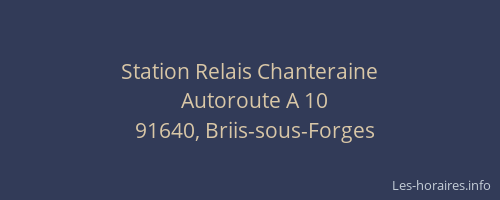 Station Relais Chanteraine