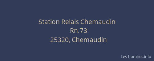 Station Relais Chemaudin