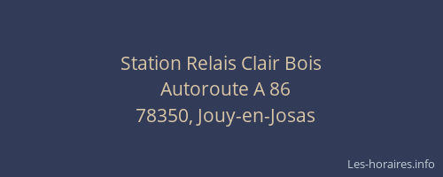 Station Relais Clair Bois