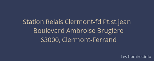 Station Relais Clermont-fd Pt.st.jean