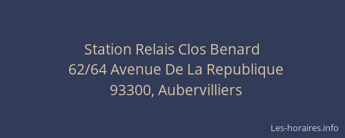 Station Relais Clos Benard