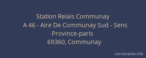 Station Relais Communay