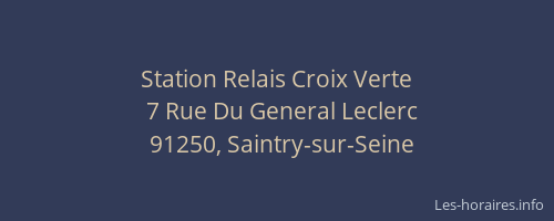 Station Relais Croix Verte